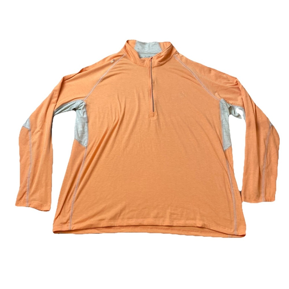 Salt Life SLX 1/4 Zip Pullover XL Uvapor Orange Long Sleeve Fishing Golf Run